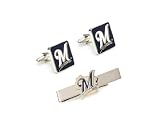 MLB Milwaukee Brewers Cufflinks and Tie Bar Gift Set