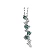 14K White Gold Emerald and Diamond Necklace