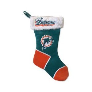 Miami Dolphins NFL Plush Logo Christmas Stocking