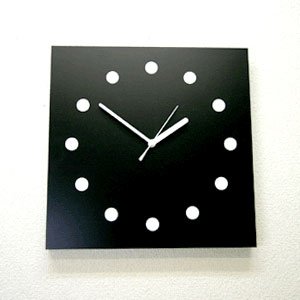 掛け時計　壁掛け時計　スクエアクロック　ブラック 