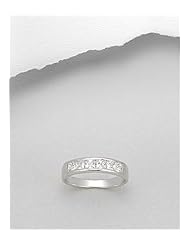 White CZ Ring In 92.5 Sterling Silver