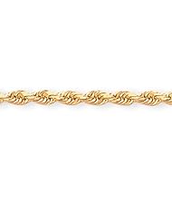 3.8mm, 14 Karat Yellow Gold, Quadruple Rope Chain - 7 inch