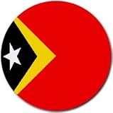East Timor Flag Round Mouse Pad