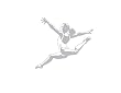 Sudden Shadows Gymnast Gymnastics Wall Shadow Mural