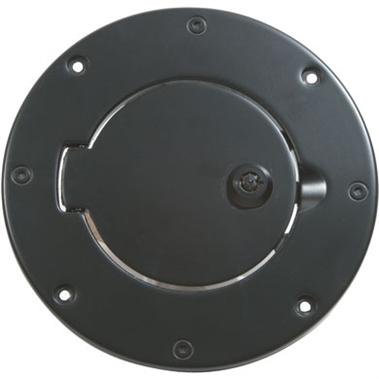 Rampage Products Billet Aluminum Locking Fuel DoorBlack Powder Coat - with Lock & KeysJeepWrangler2007 to 20082DR & 4DR