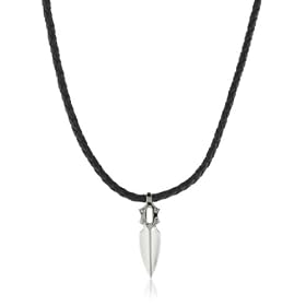 coke cap necklaces Police Impact Black Leather Cord With Arro