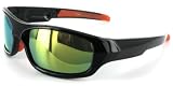 Scarab 1703 Polarized Sunglasses for Men & Women Protect Your Eyes From Harmful Glare with Stylish, Wrap-Around Frames and Flash Mirror Lenses