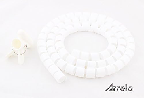 Arrela® Cable Sleeve Cable Pipe Cable Management with Thread Guide - White,28mm