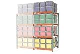 Record Storage Rack Add-On Letter Polyethylene Box 48x48x96