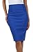 Sakkas Petite High Waist Stretch Pencil Skirt with Shirred Waist Detail