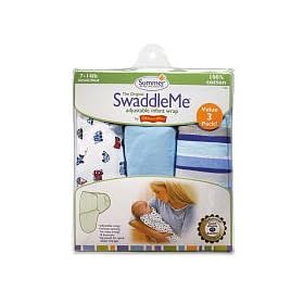 Summer Infant 3 Piece SwaddleMe Cotton Knit Infant Wrap: Baby