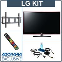 lg led tv:LG 42LE5500 42 inch Class 1080p LED Plus TV, with Advanced Accessory Kit (2 HDMI Cables, 1 RGB Cable, 1 Audio Cable, Plasma / LCD Clean Kit, Monster 6 Outlet Surge Protection, TV Wall and Ceiling Mount) Images