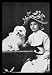 Woman in Bonnet with Maltese Terrier - 16x24 Giclee Fine Art Print