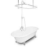 American Bath Factory T150C-CH Winston Bathtub Faucet Package 2 in White
