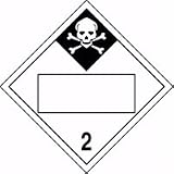 Blank 4-Digit DOT Placards (INHALATION HAZARD) (W/ GRAPHIC) 10 3/4 x 10 3/4 Adhesive Vinyl