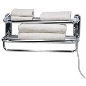 <b>Wall Mounted Rack Towel Shelf Heated Towel Stand (Satin Nickel)</b>