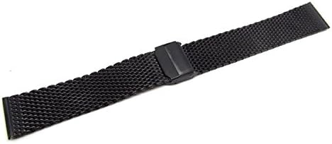 22mm Black Mid Weight Shark Mesh Stainless Steel Watch Band Strap Fits Vector Smartwatch