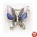 Sterling Silver Marcasite Mother of Pearl Butterfly Pin