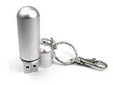 Produkt-Bild: Ultra Leicht Aluminium Kapsel USB 2.0 Flash Pen Drive Memory Stick wetterfest wasserdicht sto&szlig;fest Metallic (8GB, Silber)