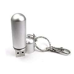 Ultra Leicht Aluminium Kapsel USB 2.0 Flash Pen Drive Memory Stick wetterfest wasserdicht sto�fest Metallic (8GB, Silber)
