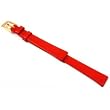 Red Leather Watch Band Ladies Long Wrist Strap 14mm