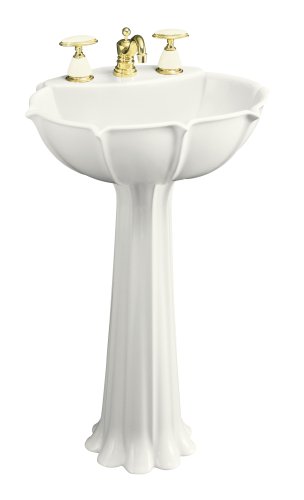 Kohler K-2099-8-0 Anatole pedestal lavatory with 8 centers, White