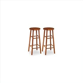 Winsome 30 Backless Bevel Seat Bar stool (Set of 2) by Winsome