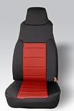 Rugged Ridge Custom Fit Seat Covers Neoprene Seat Covers- Front Jeep Wrangler 2003 to 2006 (Pair)- Red
