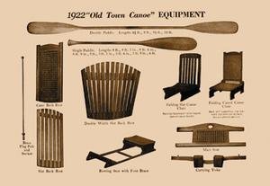 Framed Black poster printed on 20 x 30 stock. Canoe Equipment