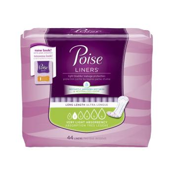 Poise Incontinence Liners protect against LBL. Stay 3X drier than leading period-only liners