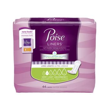 Poise Incontinence Liners protect against LBL. Stay 3X drier than leading period-only liners 