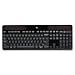 LOGITECH K750 Wireless Solar Keyboard 2.4 Ghz/30 Ft Black Simple Setup Light-Check Hot Key