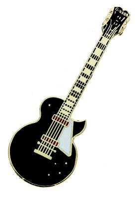 ギブソン・レスポール カスタム 黒　ギター ミニピン Gibson L.P. Custom Guitar Mini Pin