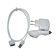 3 in 1 ZUBEH�R-SET LADEKABEL KFZ-LADEKABEL DATENKABEL USB f�r APPLE IPOD MINI PHOTO VIDEO SHUFFLE TOUCH CLASSIC NANO I-PHONE IPHONE 4GB, 8GB, 16GB
