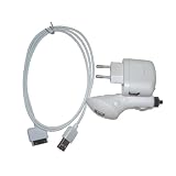 3 in 1 ZUBEH�R-SET LADEKABEL KFZ-LADEKABEL DATENKABEL USB f�r APPLE IPOD MINI PHOTO VIDEO SHUFFLE TOUCH CLASSIC NANO I-PHONE IPHONE 4GB, 8GB, 16GBvon "vhbw"