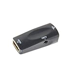 Sienoc HDMI to zu auf VGA Weiblich mit Audio Output Kabel Konverter Unterstützung 1080P (Schwarz HDMI auf VGA F/F)