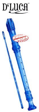 D'Luca Student 3 Piece Recorder Flute Blue MR-100-BL