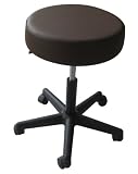 Sivan Health and Fitness Rolling Adjustable Stool for Massage Table, Chocolate