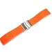 Original WCC� Kautschukuhrenarmband (orange) Faltschlie�e Bandansto� 24 mm