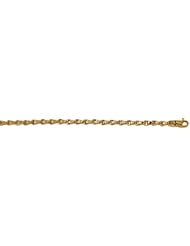 14KT Yellow Solid Link 3.3mm Bracelets Length = 8
