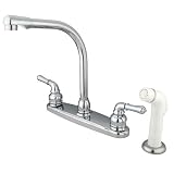Kingston Brass KB751 8 Inch Center Kitchen Faucet With Side Sprayer - Polished Chrome