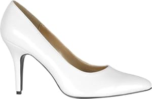 Adult Women's 50s White Pump Shoes (Sz Medium 7-8)
