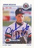 John DeSilva, London Tigers - Tigers Affiliate, 1991 Line Drive Pre-Rookie Autographed Card