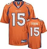 Reebok Tim Tebow Denver Broncos Orange (Alternate) Authentic Jersey Size 52