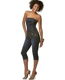 Baby Phat - Baby Phat Plus Sizes Strapless Denim Capri Jumpsuit