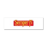 21 x 7 Wall Vinyl Sticker Semper Fi Marine Corps