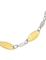 Versil Sterling Silver and 18k Yellow Gold-plated Fancy 18 Inch Necklace