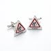 Onyx Designer Cufflinks - 6 Points Road Sign - For the Driver