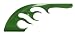 Custom Products Flame Drop Forward - 2 Inch - Green
