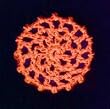 Neon Coral Hair Net Crocheted Hair Bun Cover- MINI